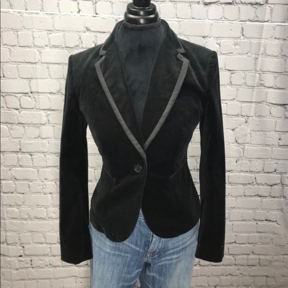 Black velvet blazer